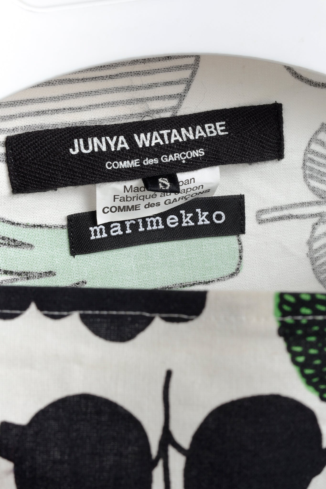 Junya Watanabe x Marimekko 2017 Black White Veggie Print Tunic