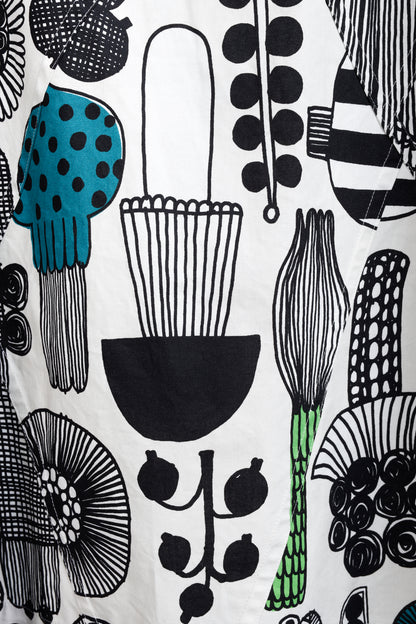 Junya Watanabe x Marimekko 2017 Black White Veggie Print Tunic