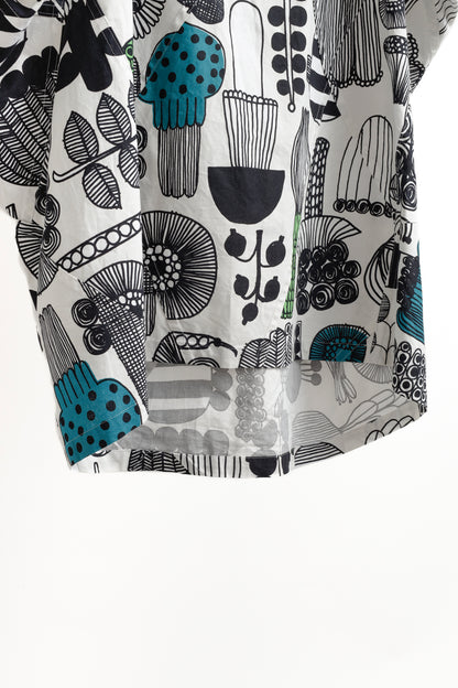 Junya Watanabe x Marimekko 2017 Black White Veggie Print Tunic