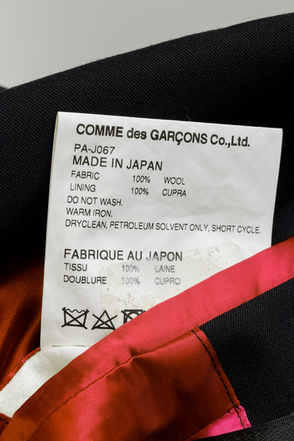 Comme Des Garcons Homme Plus 2017  Black Blazer Multi-Colour Lining