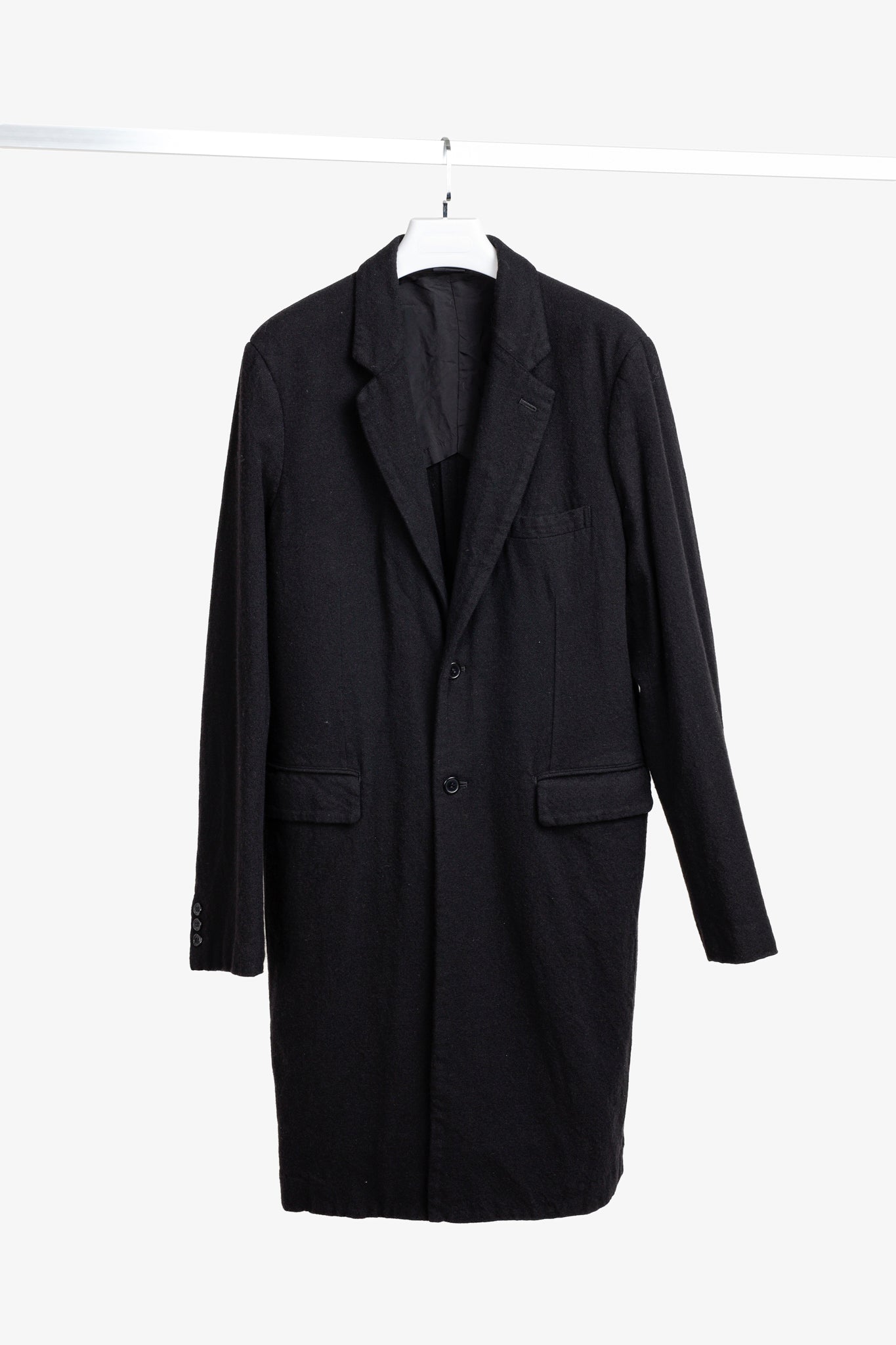 Comme Des Garçons Homme Plus 2017 Skull Appliqué Black Wool Coat