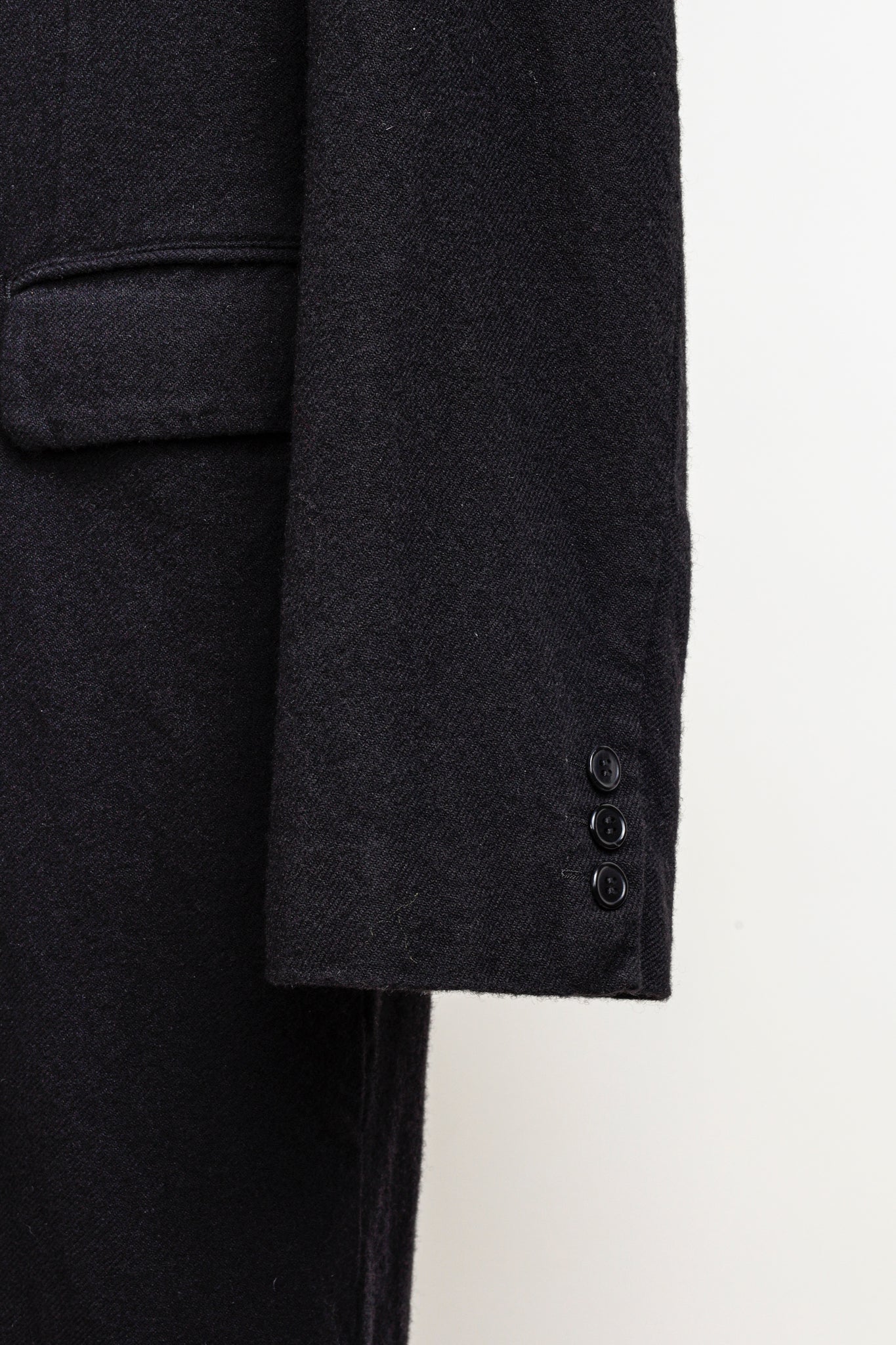 Comme Des Garçons Homme Plus 2017 Skull Appliqué Black Wool Coat