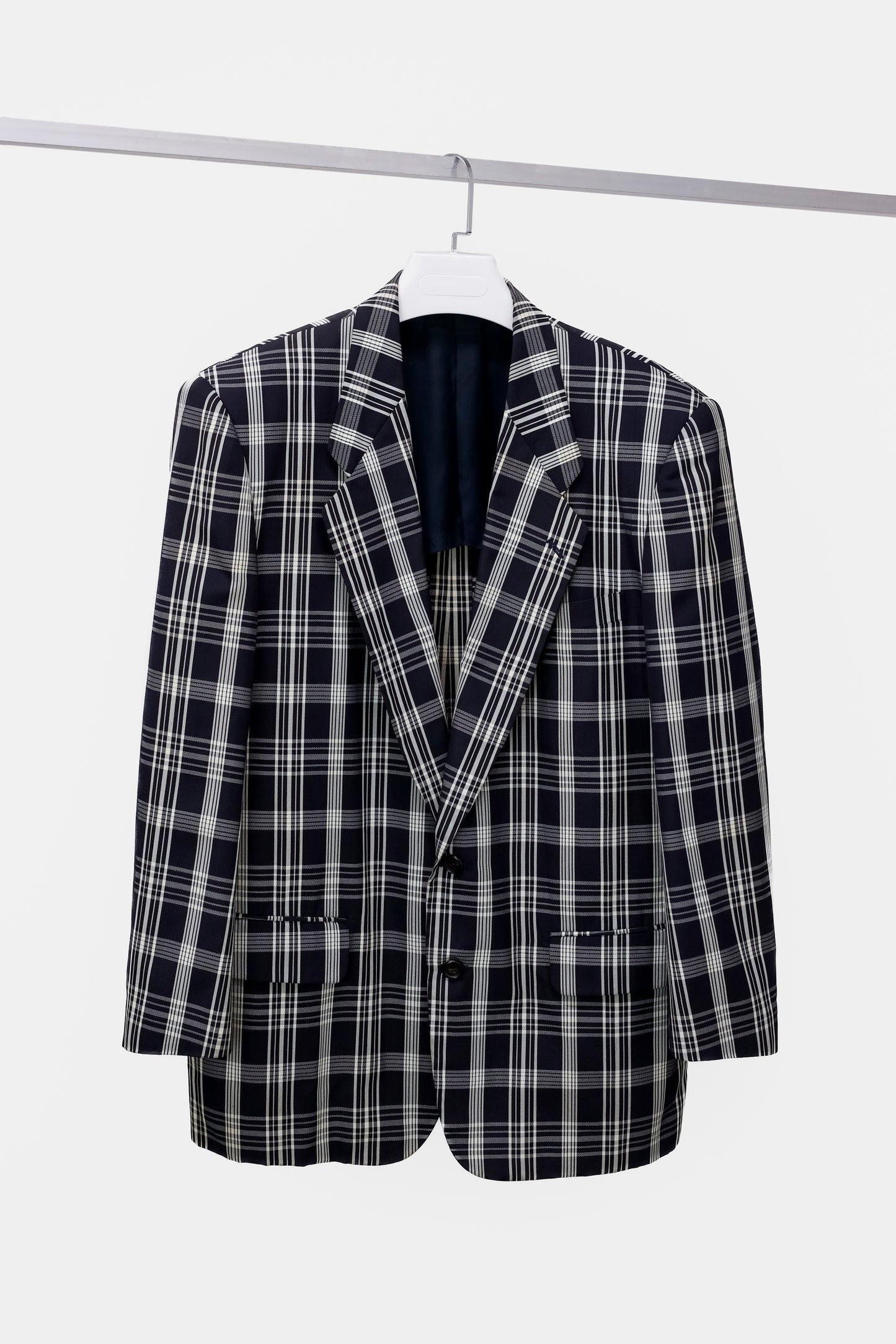 Comme des Garçons Homme Men's Navy Tartan Blazer