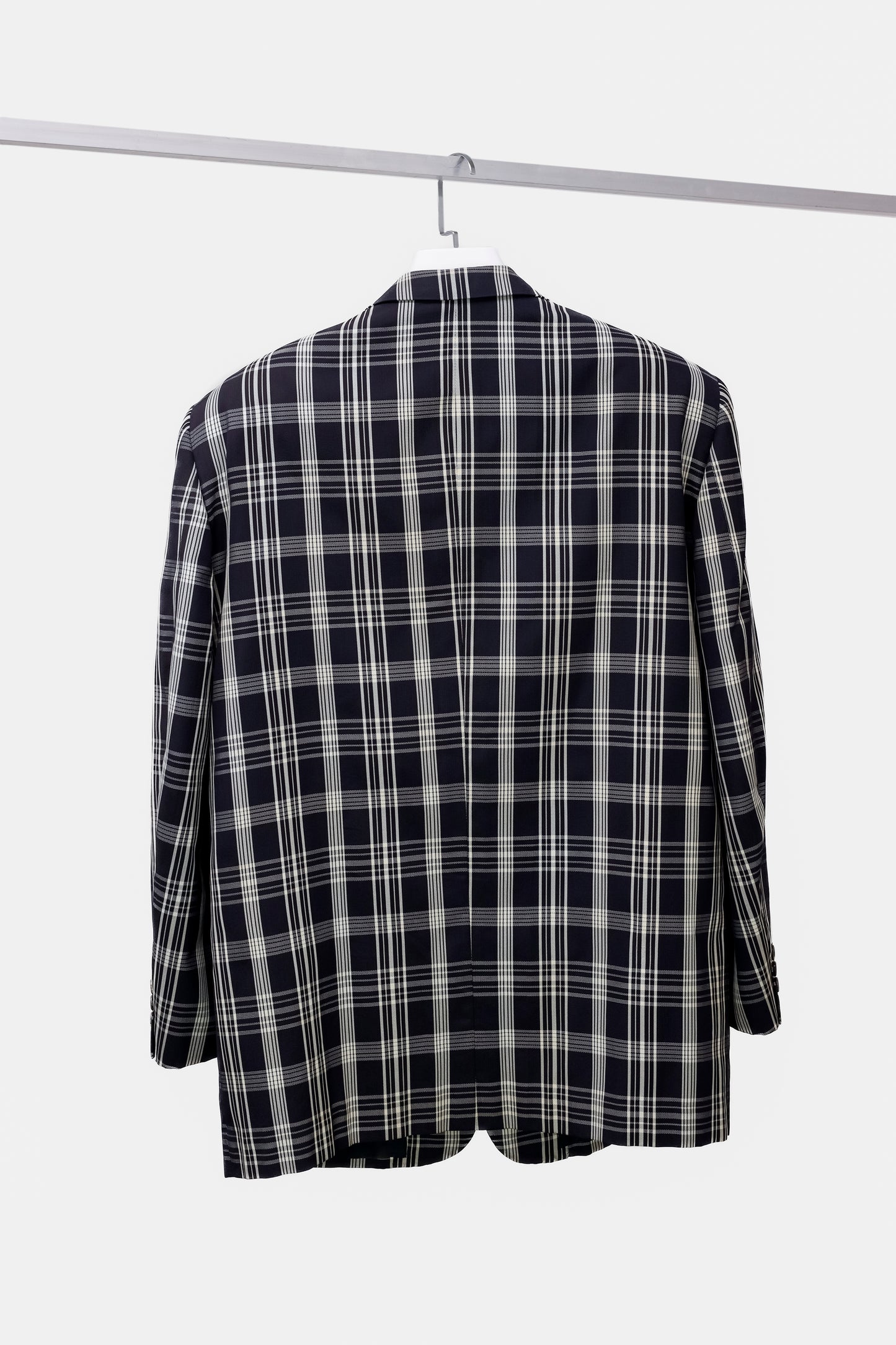 Comme des Garçons Homme Men's Navy Tartan Blazer