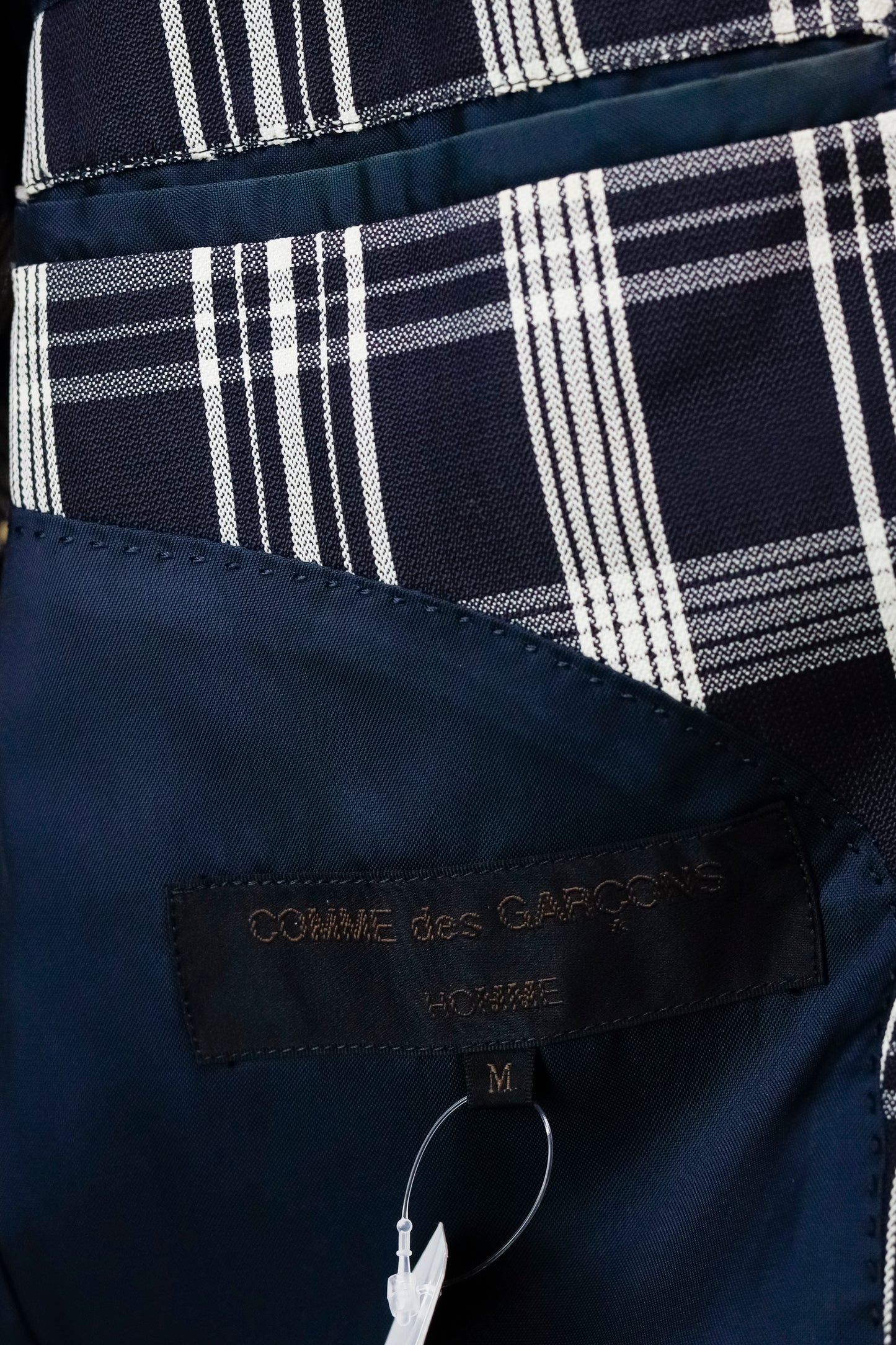 Comme des Garçons Homme Men's Navy Tartan Blazer