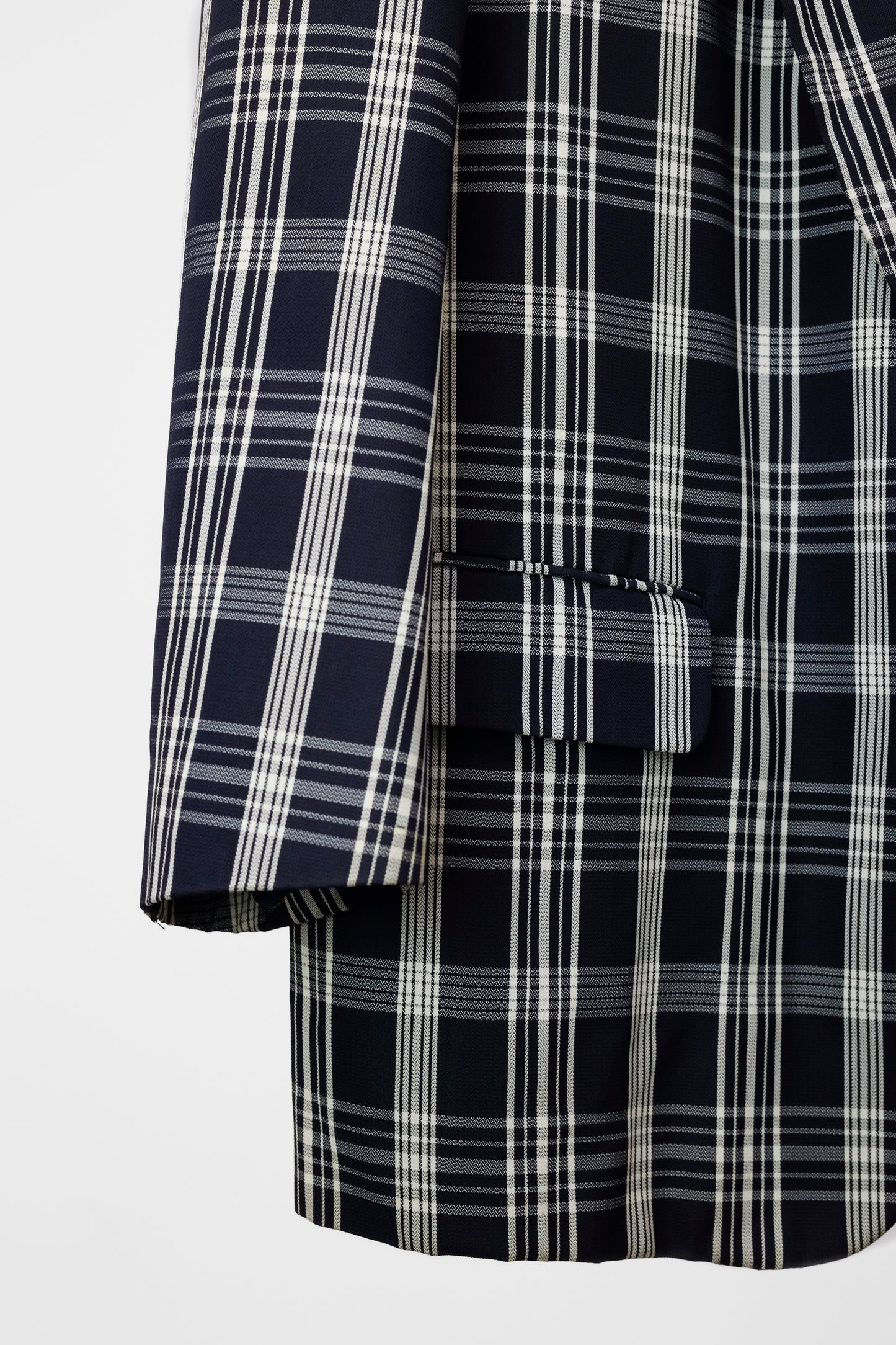 Comme des Garçons Homme Men's Navy Tartan Blazer