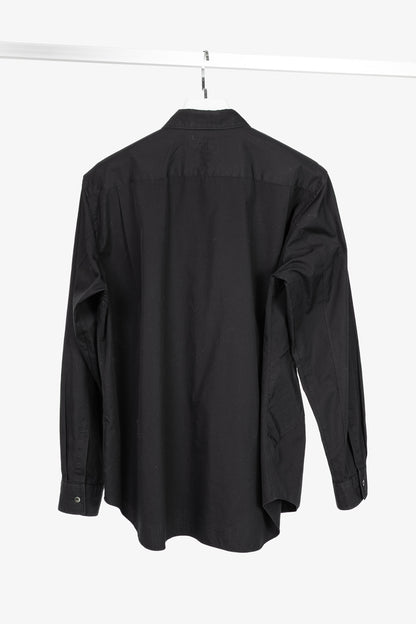 Comme des Garcons Homme Plus Black Cotton-Poplin Diagonal-Panel Buttoned Shirt