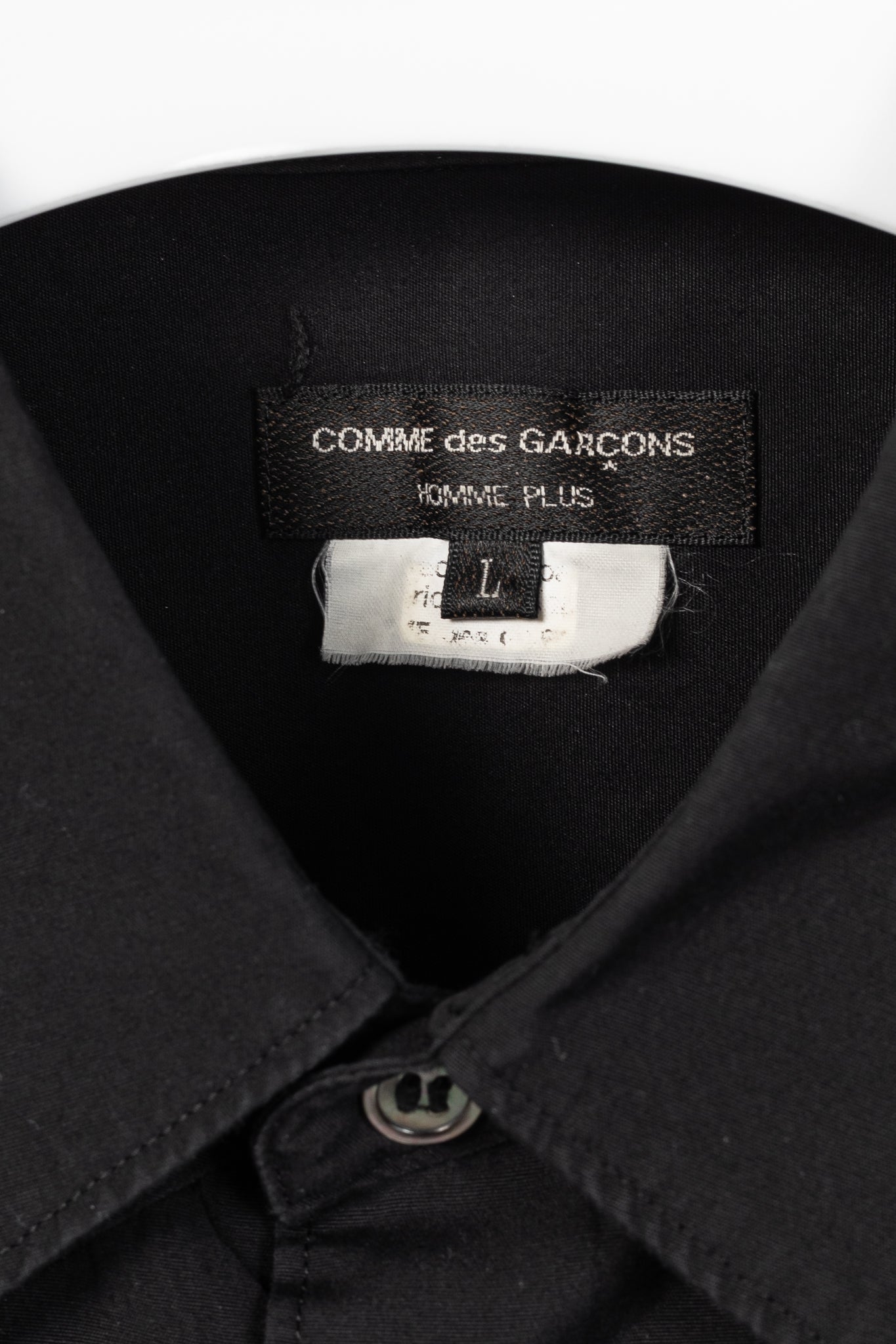 Comme des Garcons Homme Plus Black Cotton-Poplin Diagonal-Panel Buttoned Shirt