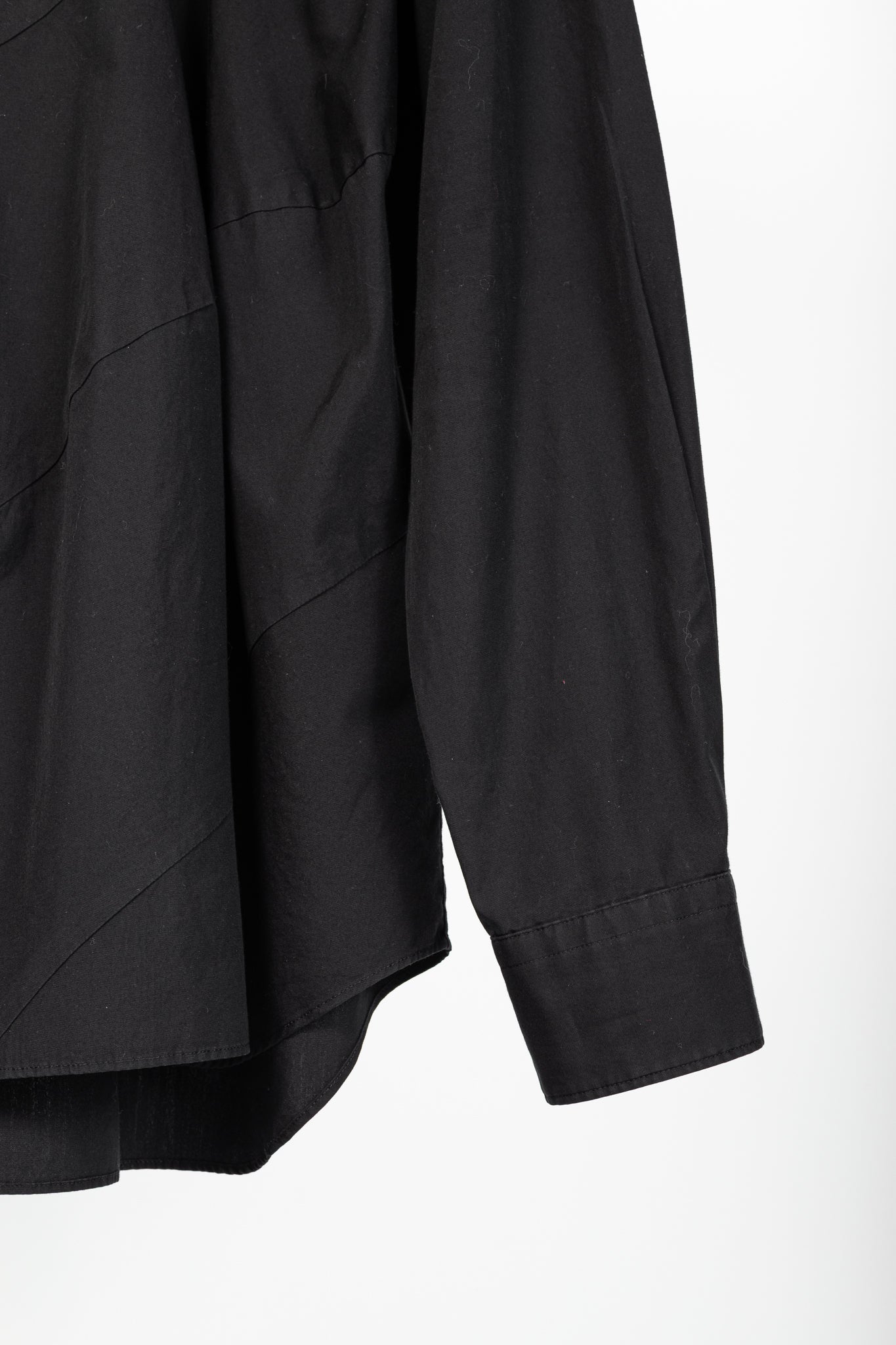 Comme des Garcons Homme Plus Black Cotton-Poplin Diagonal-Panel Buttoned Shirt