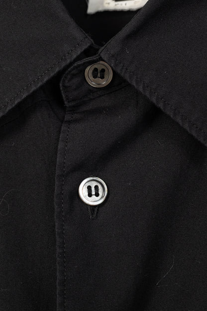 Comme des Garcons Homme Plus Black Cotton-Poplin Diagonal-Panel Buttoned Shirt
