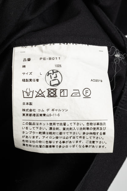 Comme des Garcons Homme Plus Black Cotton-Poplin Gathered-Yoke Buttoned Shirt