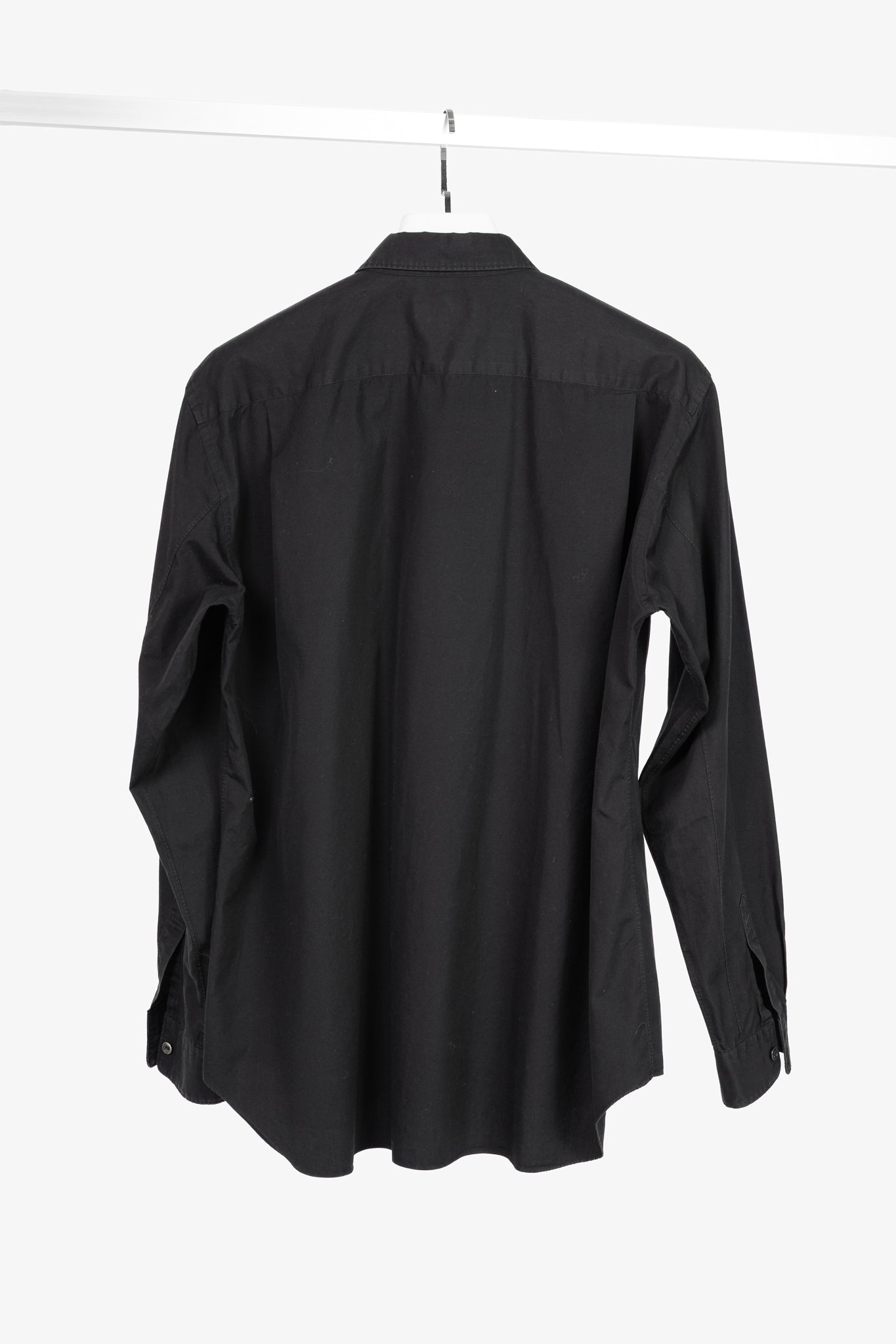 Comme des Garcons Homme Plus Black Cotton-Poplin Gathered-Yoke Buttoned Shirt