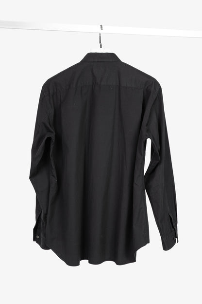Comme des Garcons Homme Plus Black Cotton-Poplin Gathered-Yoke Buttoned Shirt