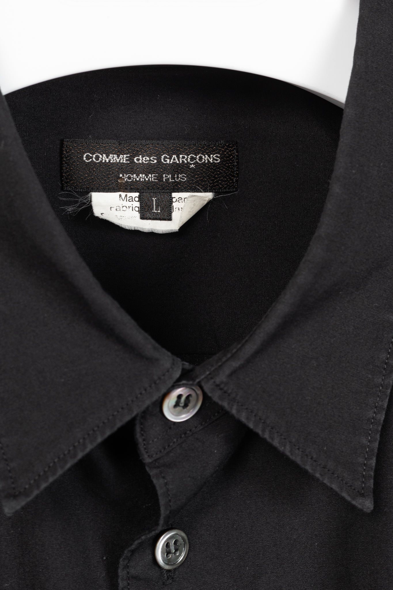 Comme des Garcons Homme Plus Black Cotton-Poplin Gathered-Yoke Buttoned Shirt