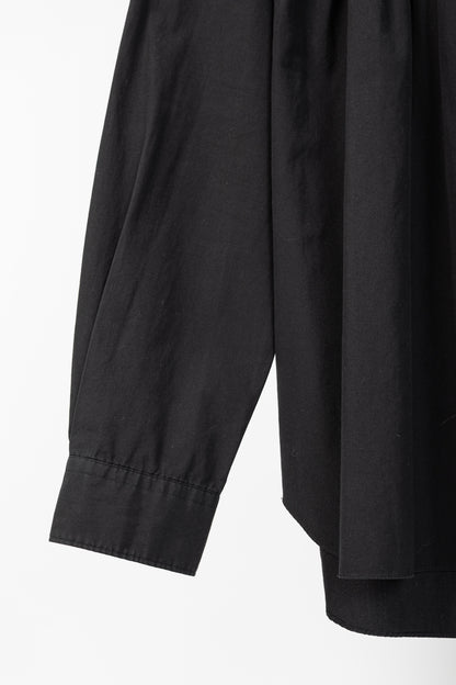 Comme des Garcons Homme Plus Black Cotton-Poplin Gathered-Yoke Buttoned Shirt