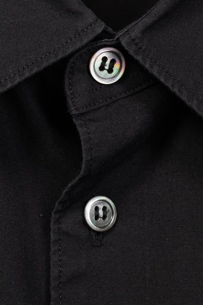Comme des Garcons Homme Plus Black Cotton-Poplin Gathered-Yoke Buttoned Shirt