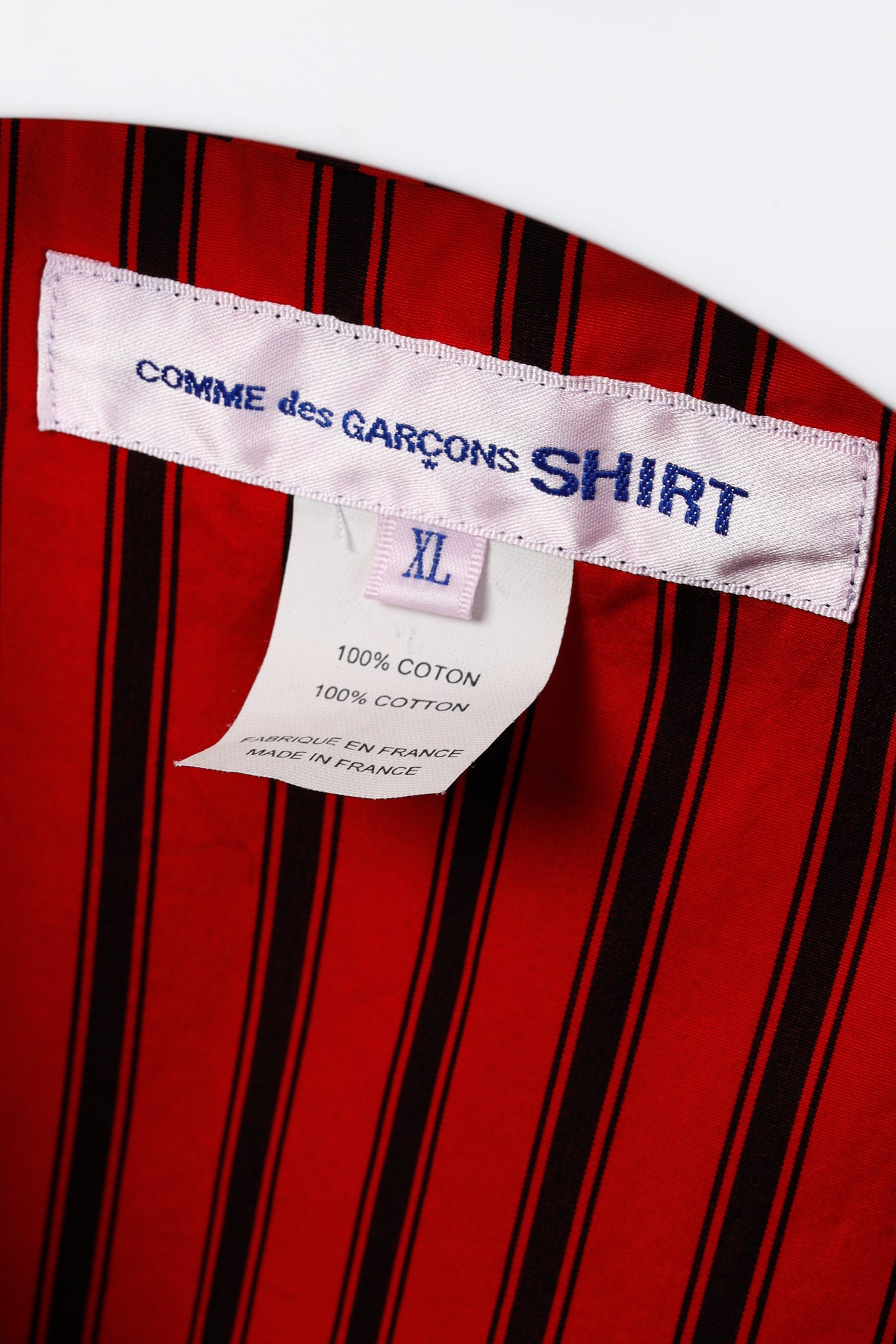 Comme des Garcons Shirt SS/22 Runway Red & Black Striped Single-Breasted Blazer