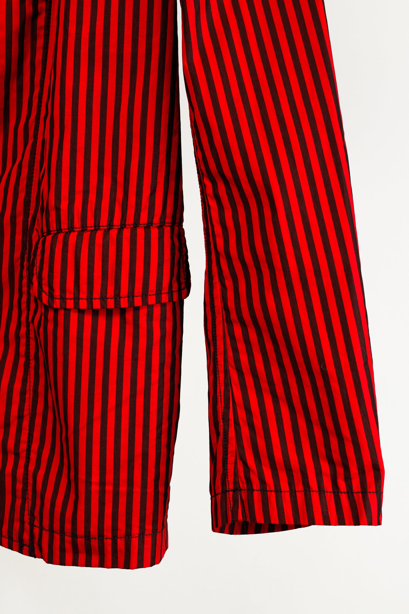 Comme des Garcons Shirt SS/22 Runway Red & Black Striped Single-Breasted Blazer