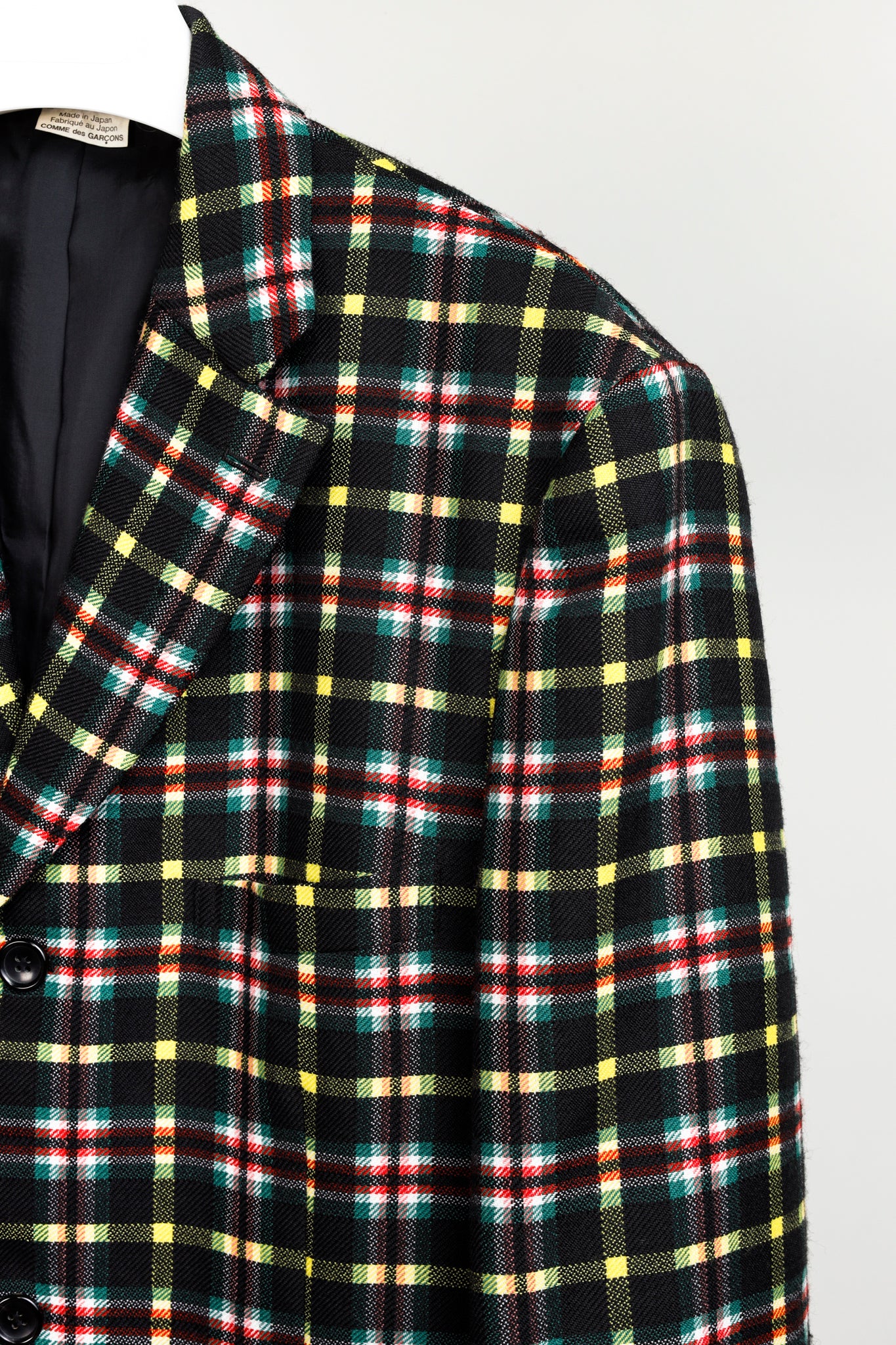 Comme Des Garçons Homme Plus AW/20 Plaid Cut Out Tails Overcoat