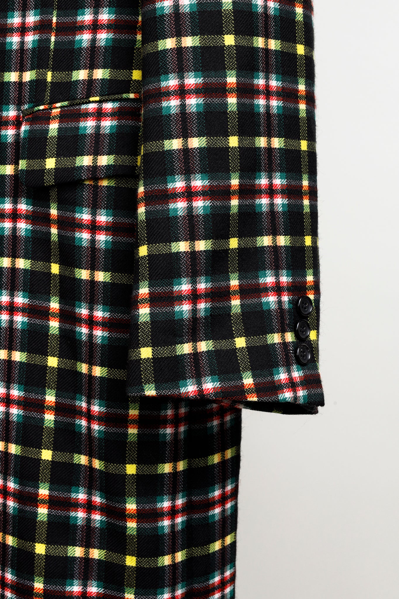 Comme Des Garçons Homme Plus AW/20 Plaid Cut Out Tails Overcoat