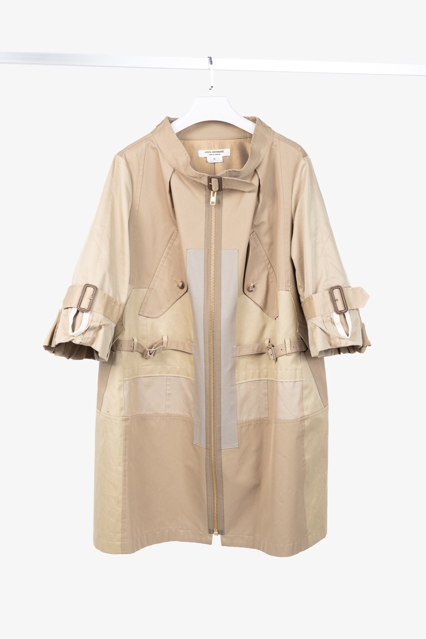 Junya Watanabe Comme Des Garcons SS/20 Runway Khaki Patchwork Trench Coat