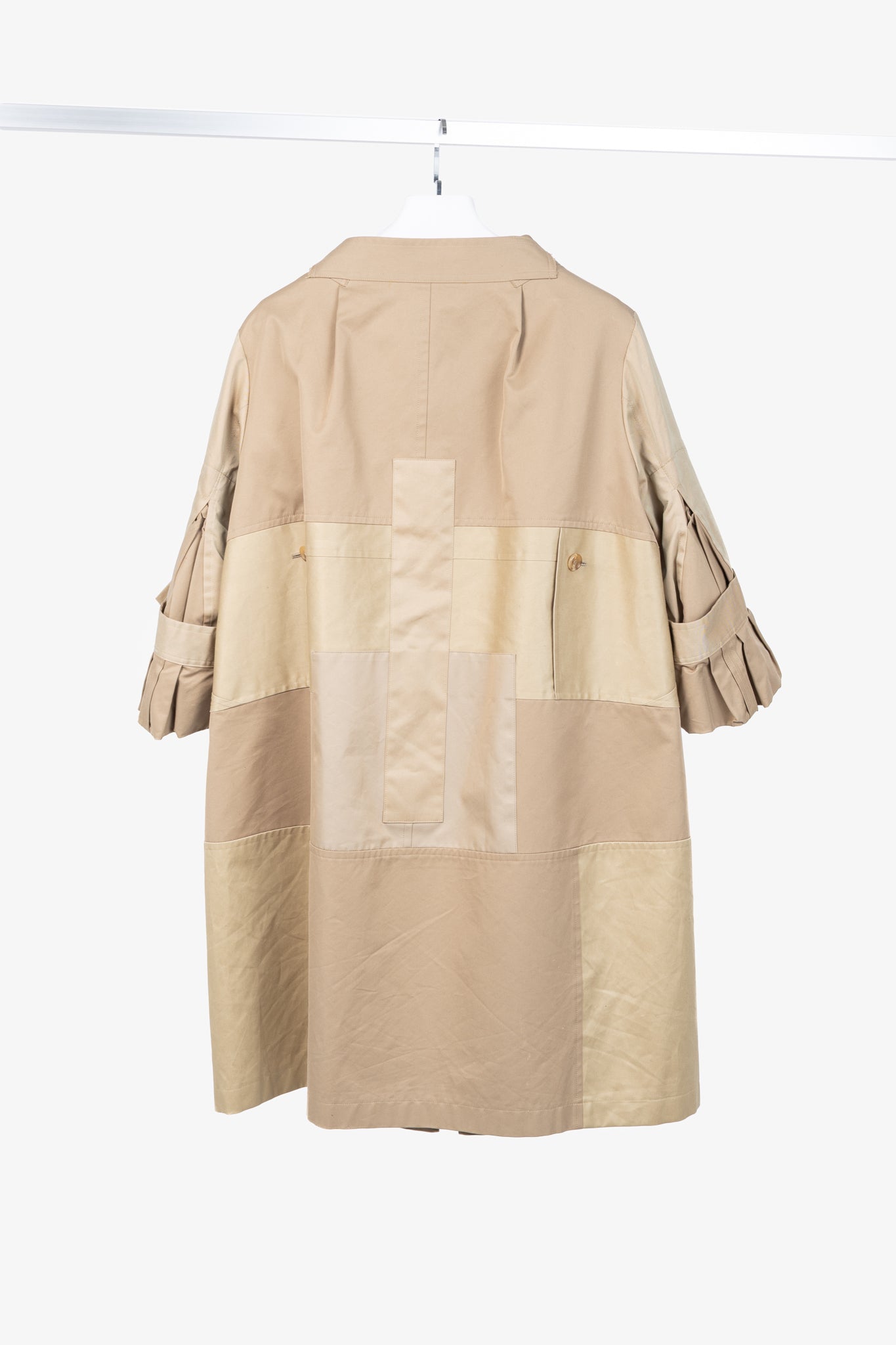 Junya Watanabe Comme Des Garcons SS/20 Runway Khaki Patchwork Trench Coat