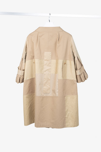 Junya Watanabe Comme Des Garcons SS/20 Runway Khaki Patchwork Trench Coat
