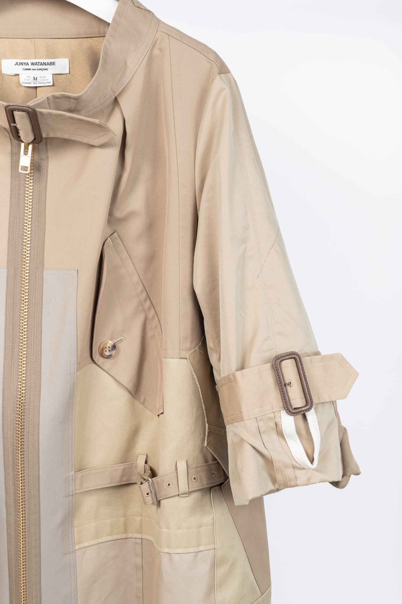 Junya Watanabe Comme Des Garcons SS/20 Runway Khaki Patchwork Trench Coat