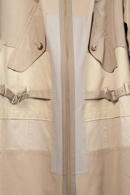 Junya Watanabe Comme Des Garcons SS/20 Runway Khaki Patchwork Trench Coat