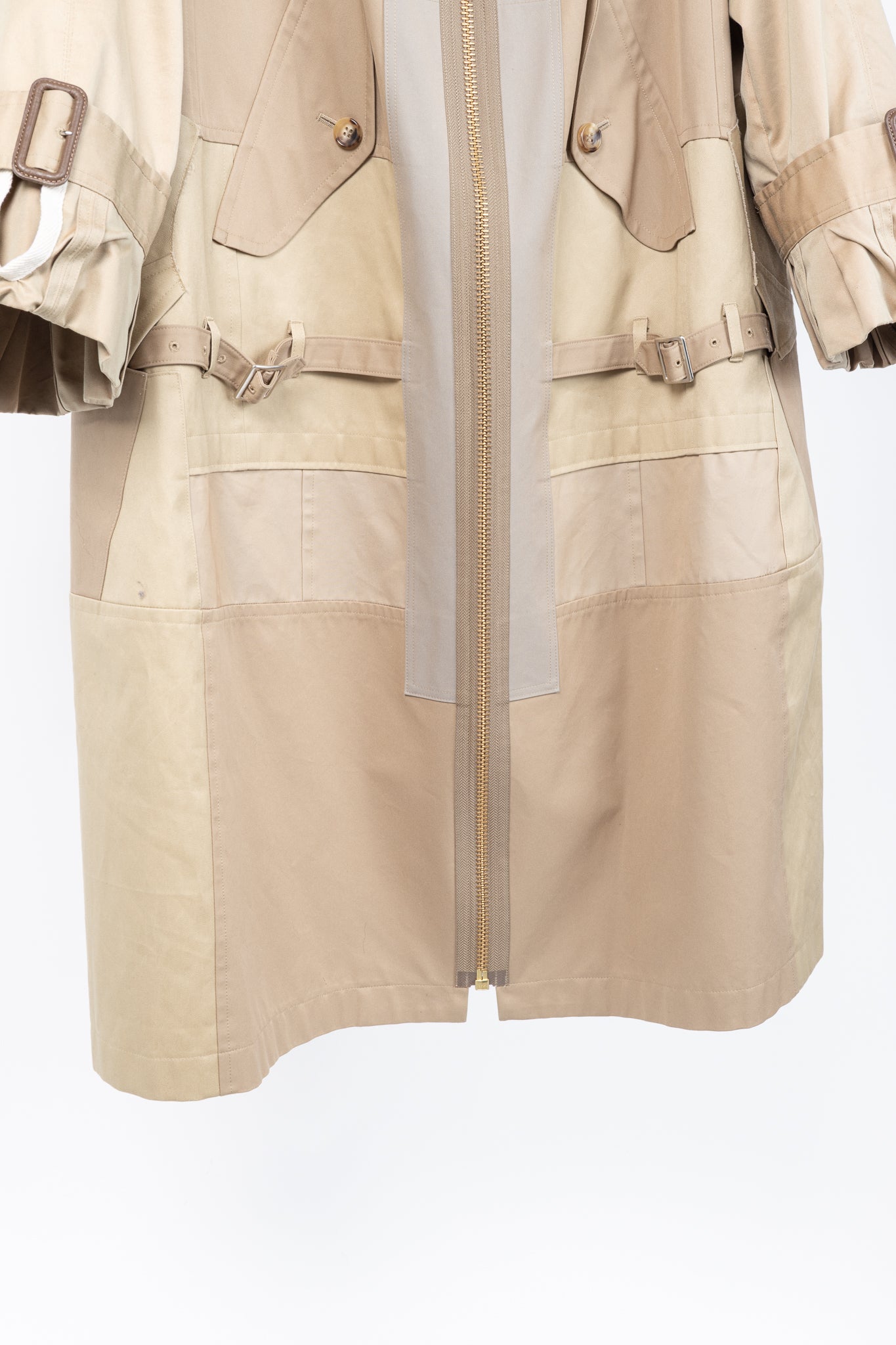 Junya Watanabe Comme Des Garcons SS/20 Runway Khaki Patchwork Trench Coat