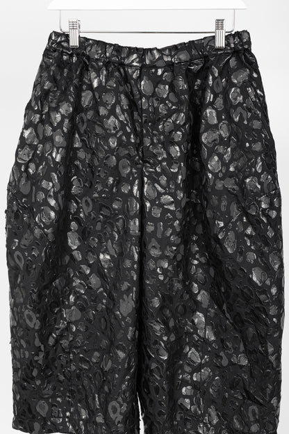 BLACK Comme des Garcons Black Leopard-Twill Balloon Shorts