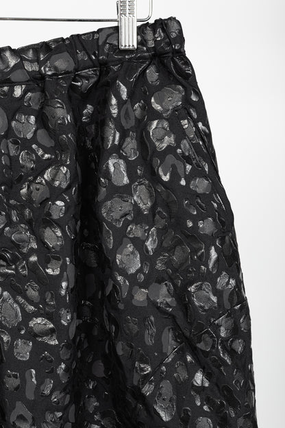 BLACK Comme des Garcons Black Leopard-Twill Balloon Shorts