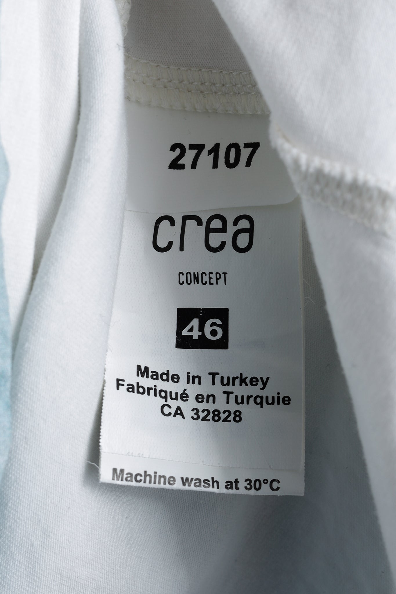 Crea Concept SS/18 Blues Watercolour Abstract Ramie Dress with Jersey Slip