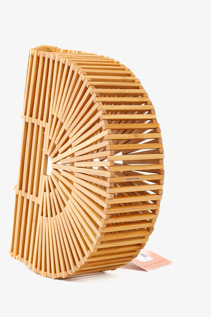 Cult Gaia Gaias Mini Ark Natural Tone Bamboo Structural Handbag