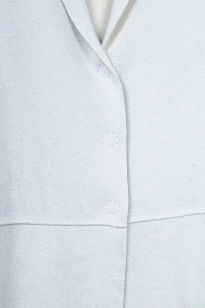 D. Exterior Blue Cashmere-Blend Knit Cardigan Blazer