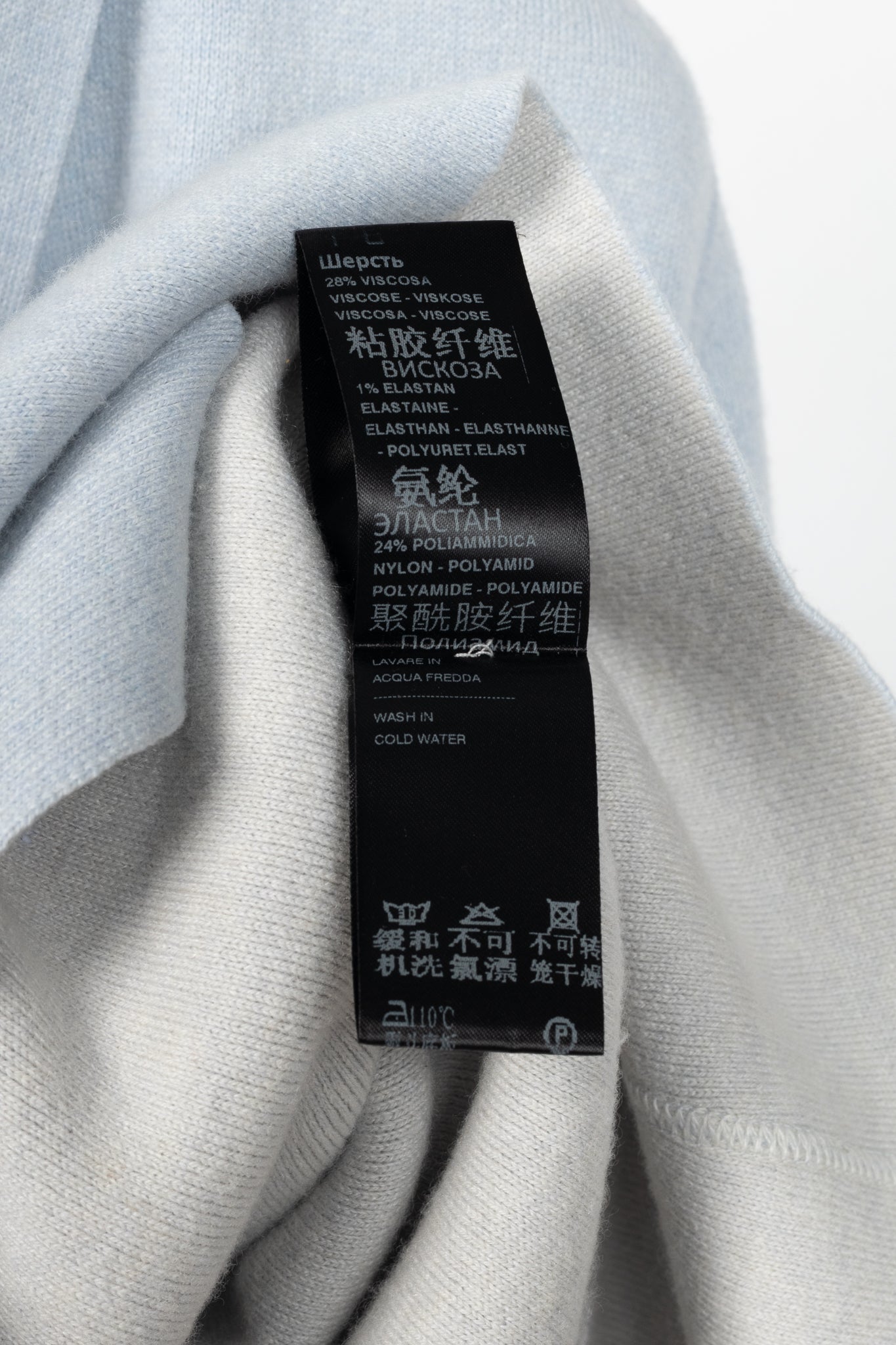 D. Exterior Blue Cashmere-Blend Knit Cardigan Blazer
