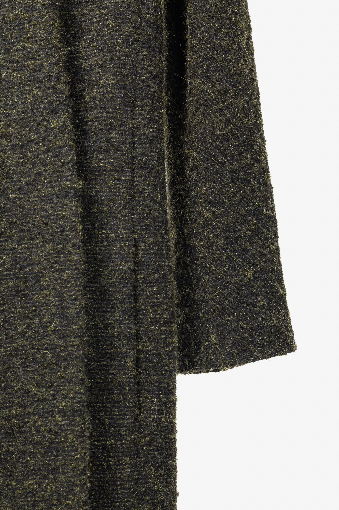 Damir Doma PF15 Green Wool-Blend Frayed-Trim Coat
