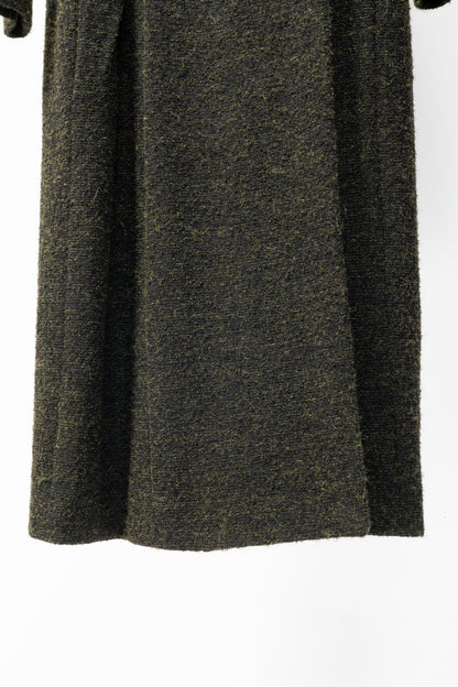 Damir Doma PF15 Green Wool-Blend Frayed-Trim Coat