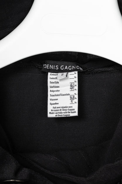 Denis Gagnon Black Linen Mesh-Front Hoodie