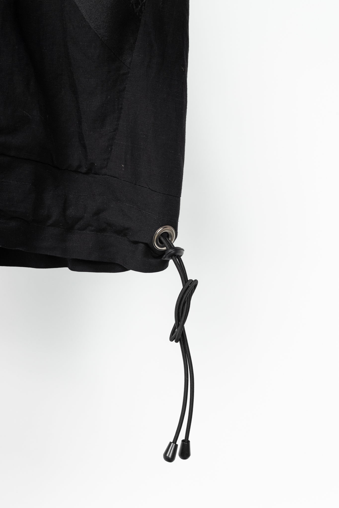 Denis Gagnon Black Linen Mesh-Front Hoodie