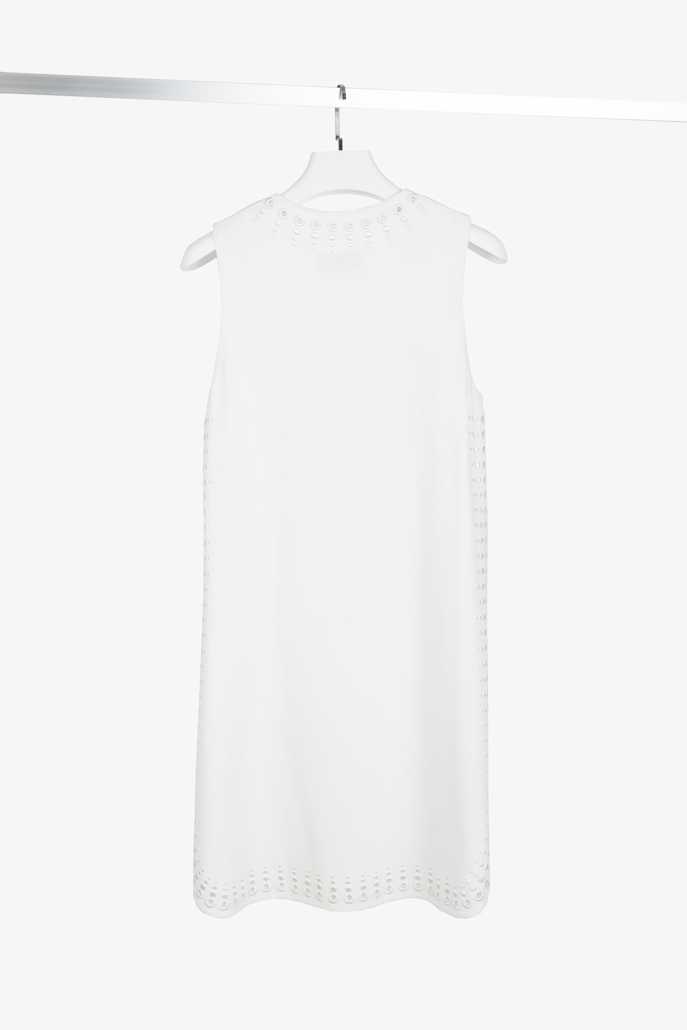Derek Lam 10 Crosby White Crepe Grommet Laces Mini Dress