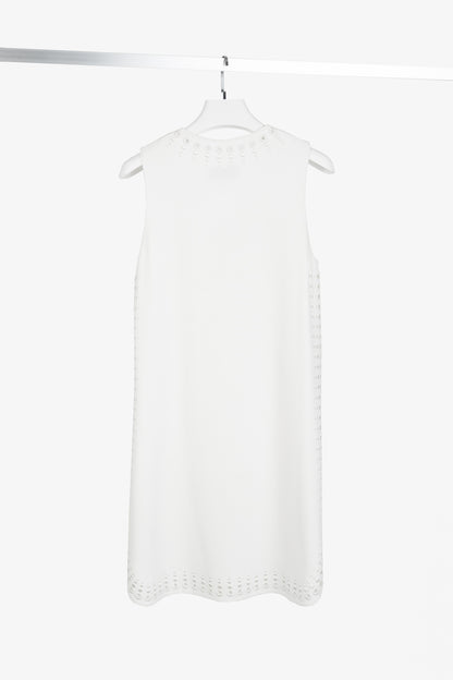 Derek Lam 10 Crosby White Crepe Grommet Laces Mini Dress