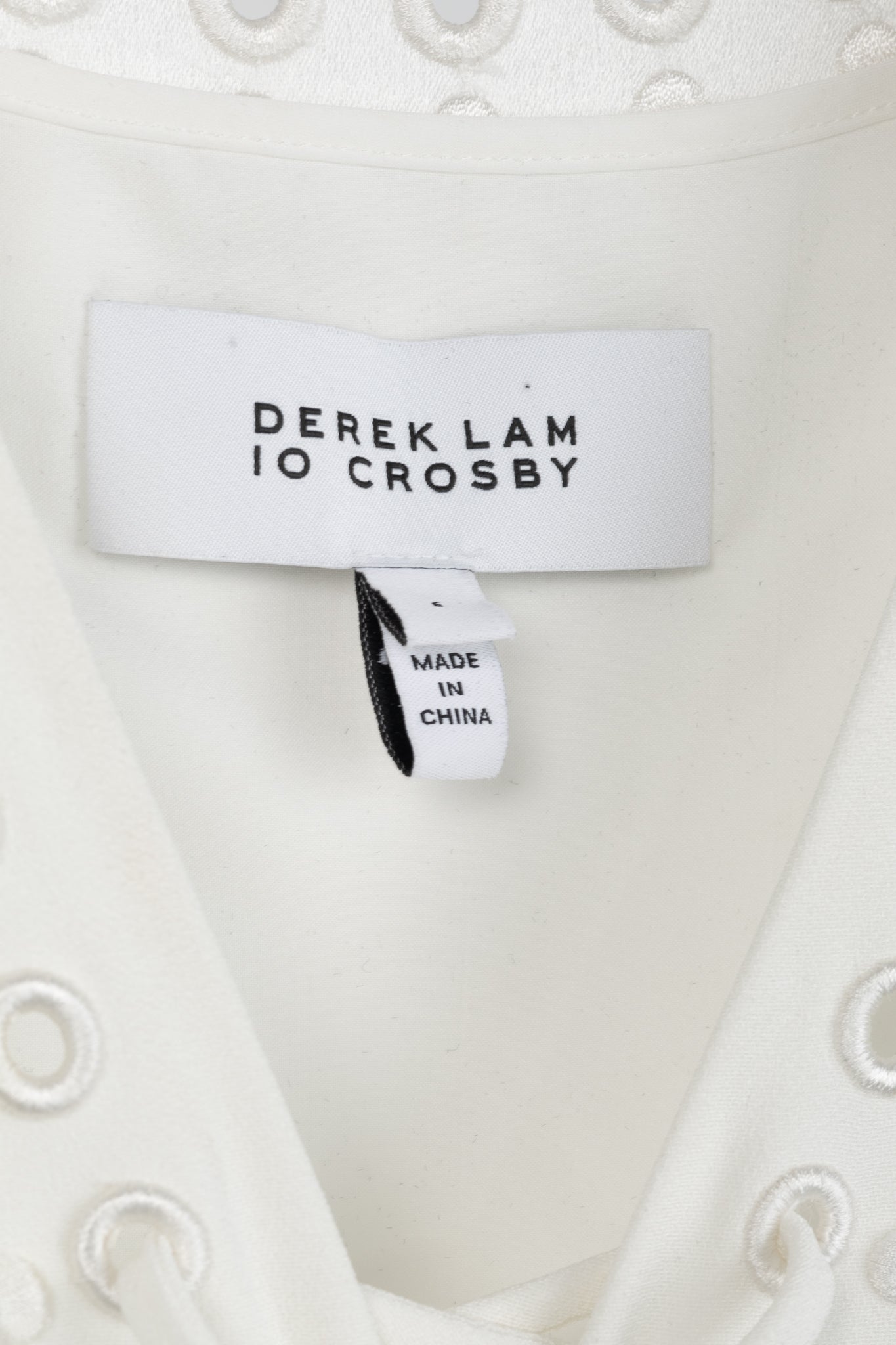 Derek Lam 10 Crosby White Crepe Grommet Laces Mini Dress