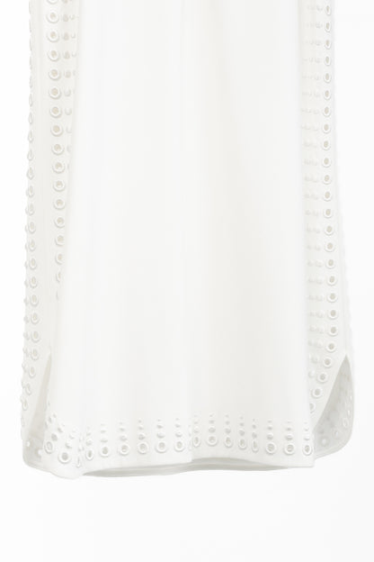 Derek Lam 10 Crosby White Crepe Grommet Laces Mini Dress