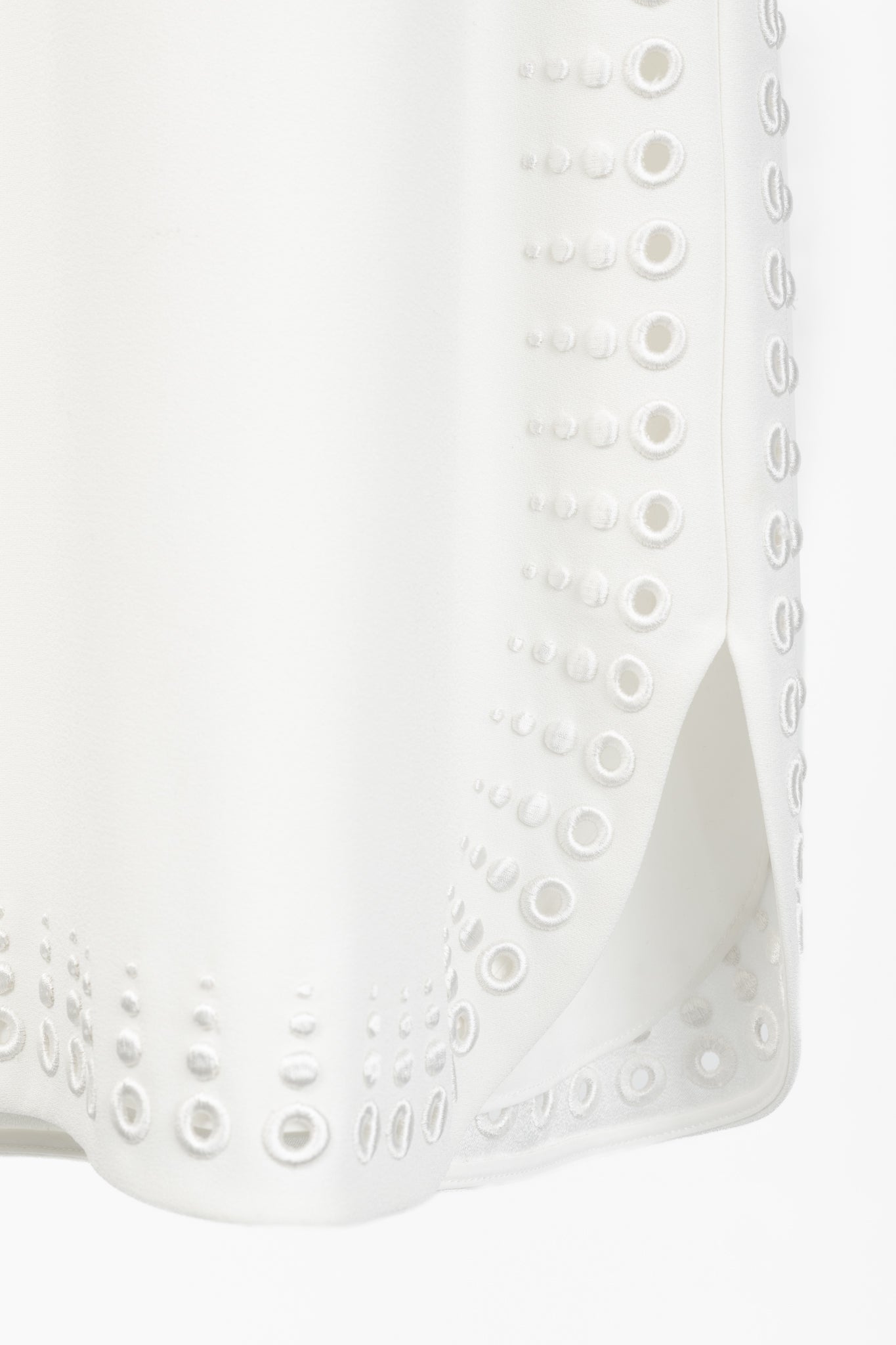 Derek Lam 10 Crosby White Crepe Grommet Laces Mini Dress