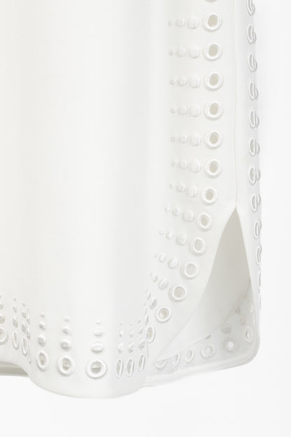 Derek Lam 10 Crosby White Crepe Grommet Laces Mini Dress