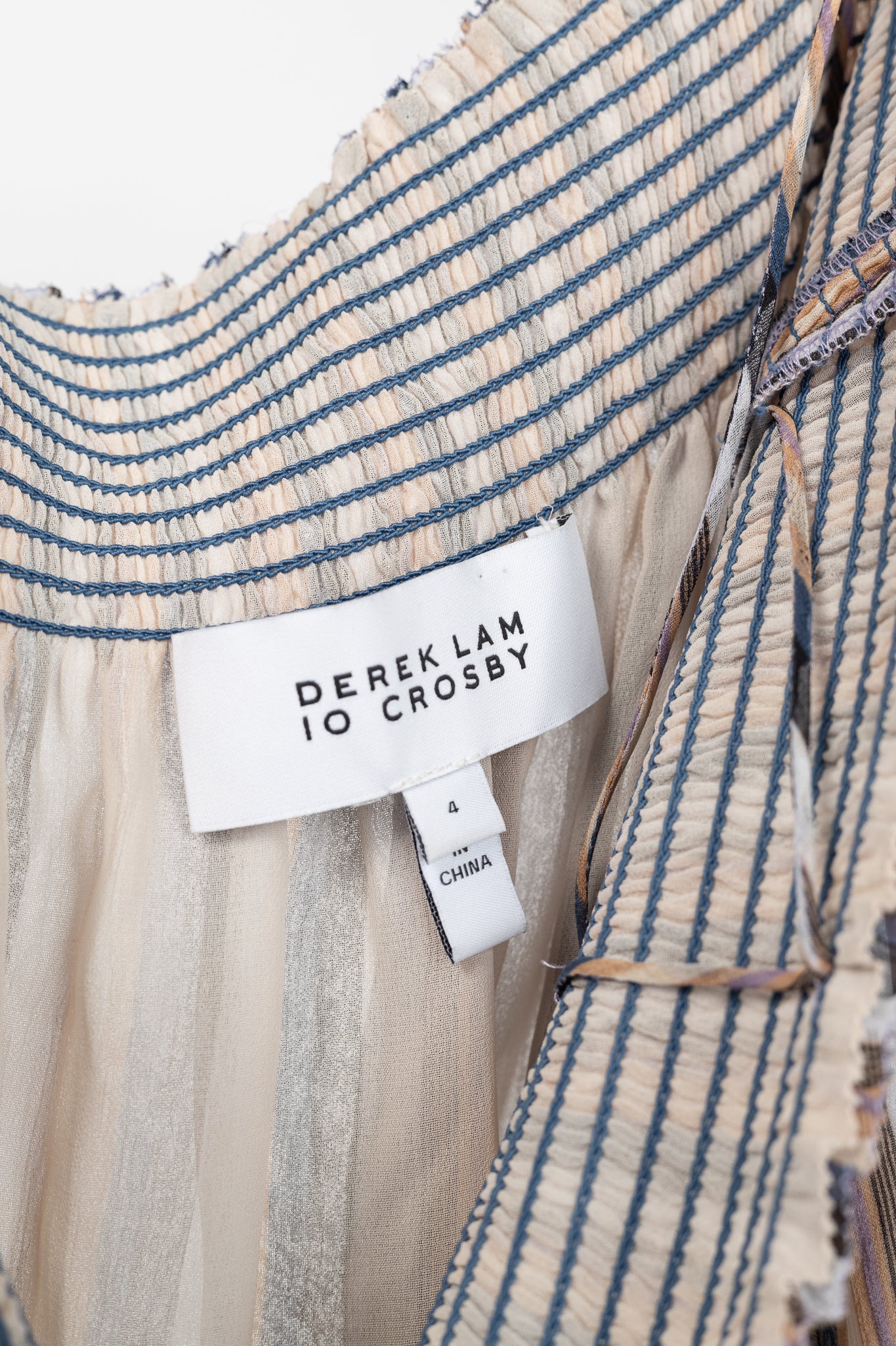 Derek Lam 10 Crosby Orange Striped Silk Ruffle Mini Skirt