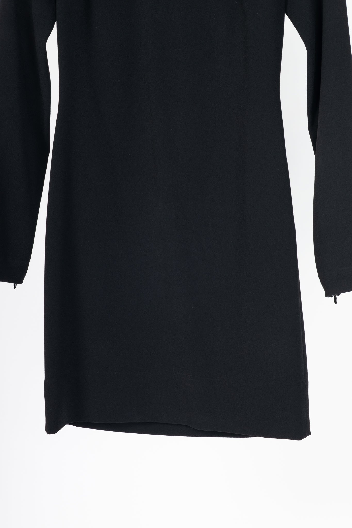 Diane Von Furstenberg Margherita Black Crepe Beaded-Fringe Lace-Back Mini Dress