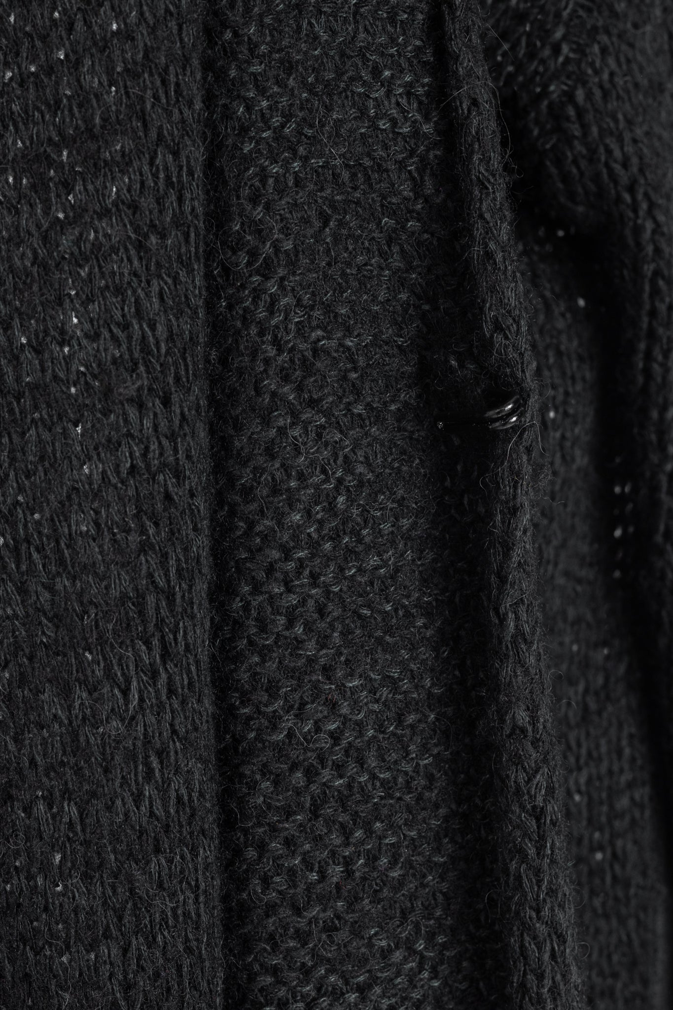 10sei0otto Black Knit Leather-Trim Cardigan