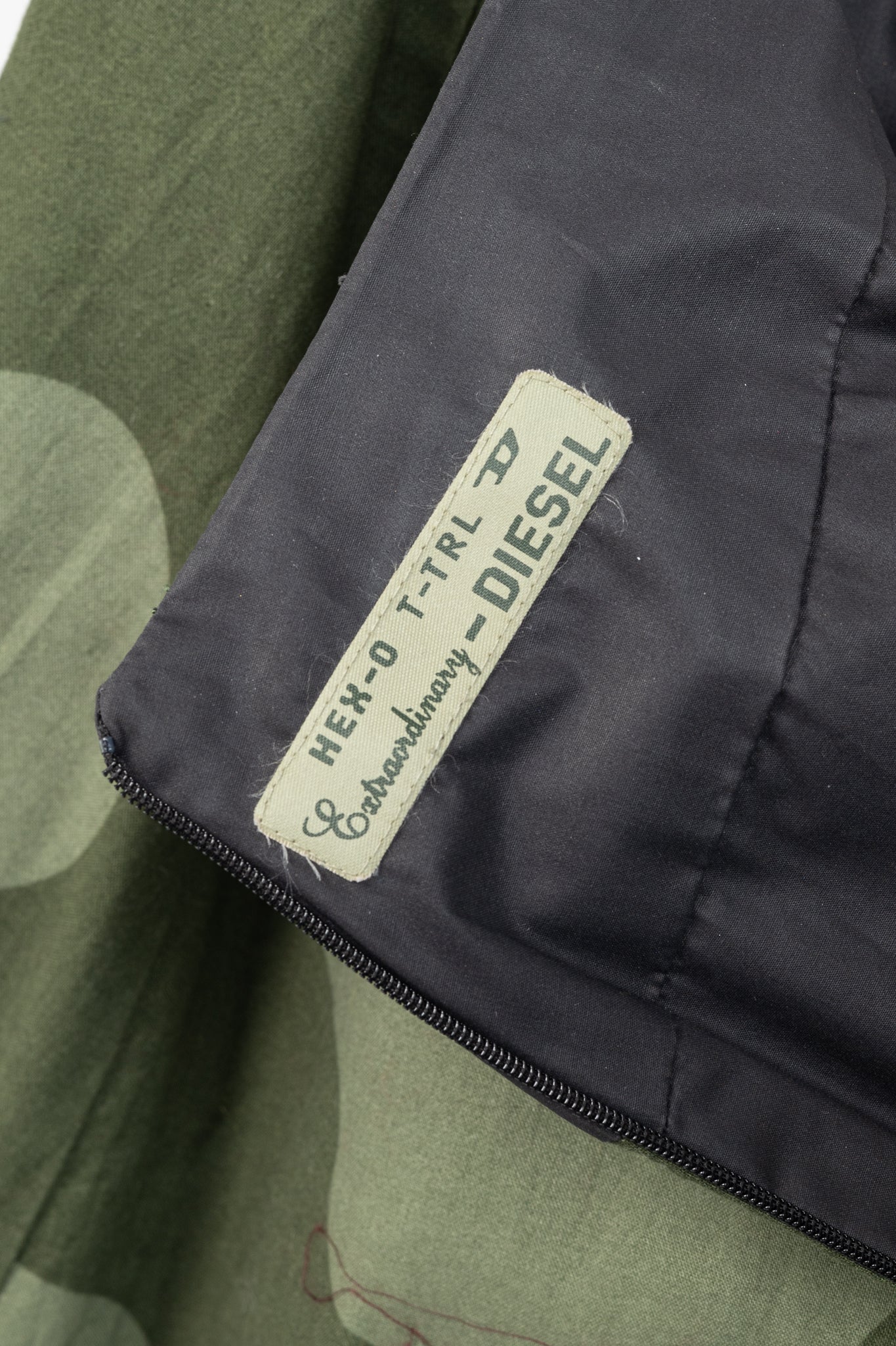 Diesel Reversible Camouflage & Grey Cotton-Blend Maxi Skirt